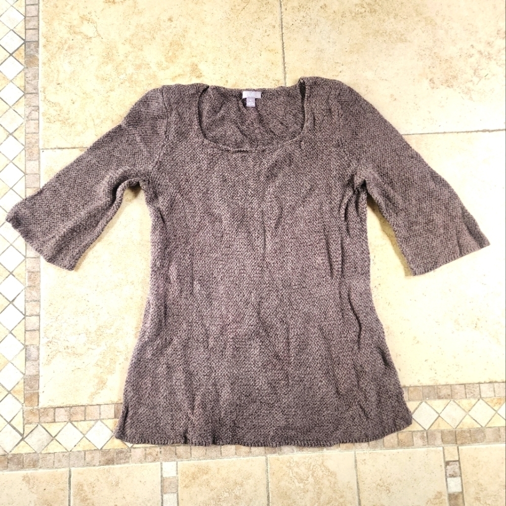 J. Jill Textured Brown Sweater